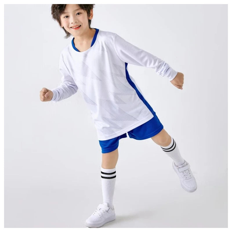 Long Sleeve Football Jersey Set Uniform Suit for Children - GilloServ
