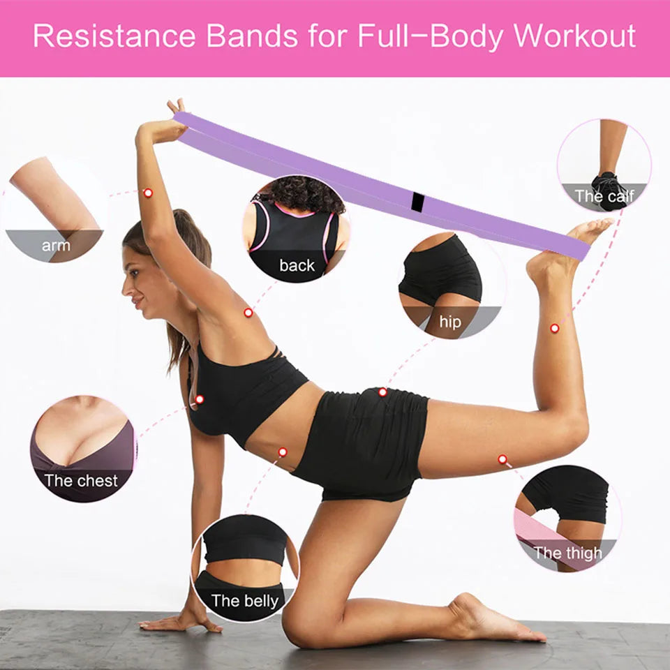 1Pcs Resistance Band Yoga Pilates Fitness Elastic Band Bodybuilding Sports - GilloServ