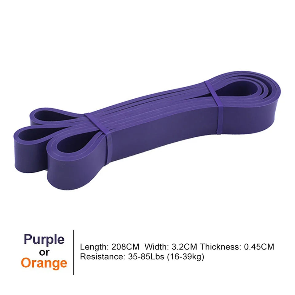Unisex Fitness 208cm Rubber Resistance Yoga Band Pilates
