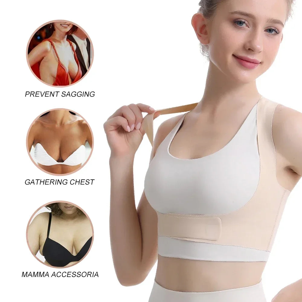 Adjustable Women Breast Back Support Belt Chest Holder Support Posture - GilloServ