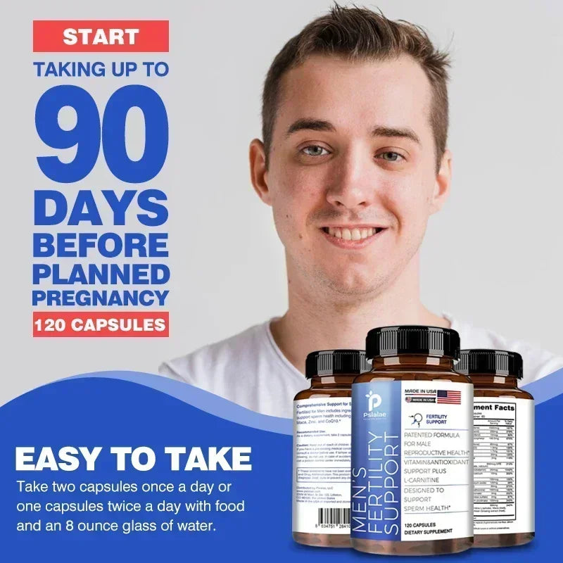 Male Fertility - Boosts Sperm Motility, Support Integrity, Support Male Reproductive Health - GilloServ