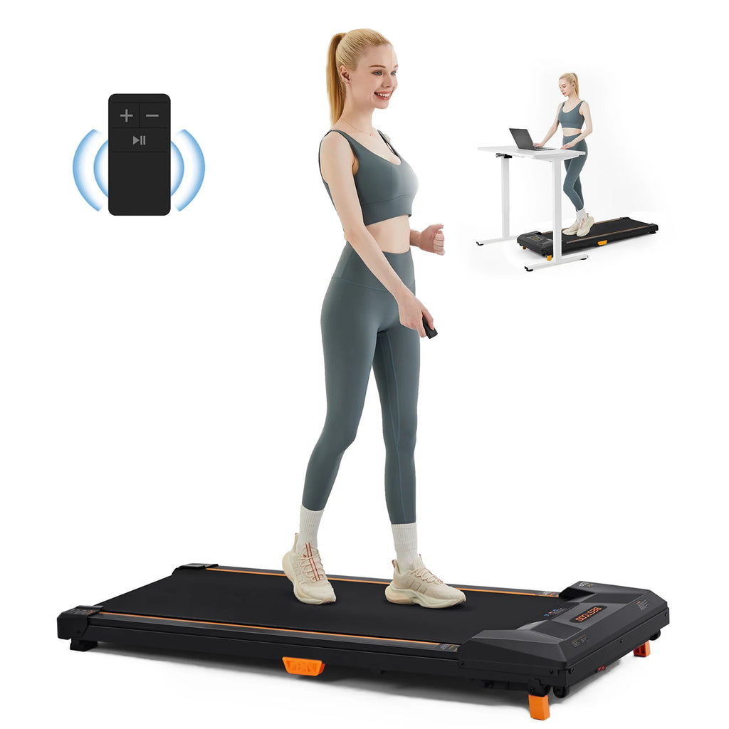 Under Desk Treadmill, Incline Walking Pad Treadmill 330lbs Capacity, 2.5HP Portable Treadmills for Home, Compact Treadmill Mini - GilloServ