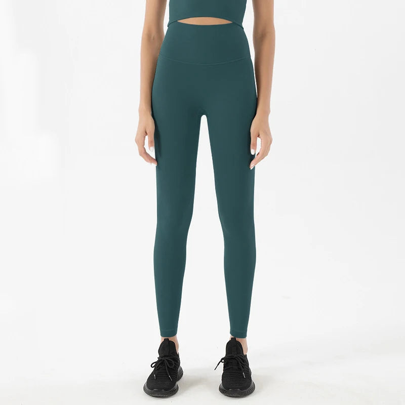 Nylon Leggings Women Yoga Pants Tight High Waist Hidden Pocket - GilloServ