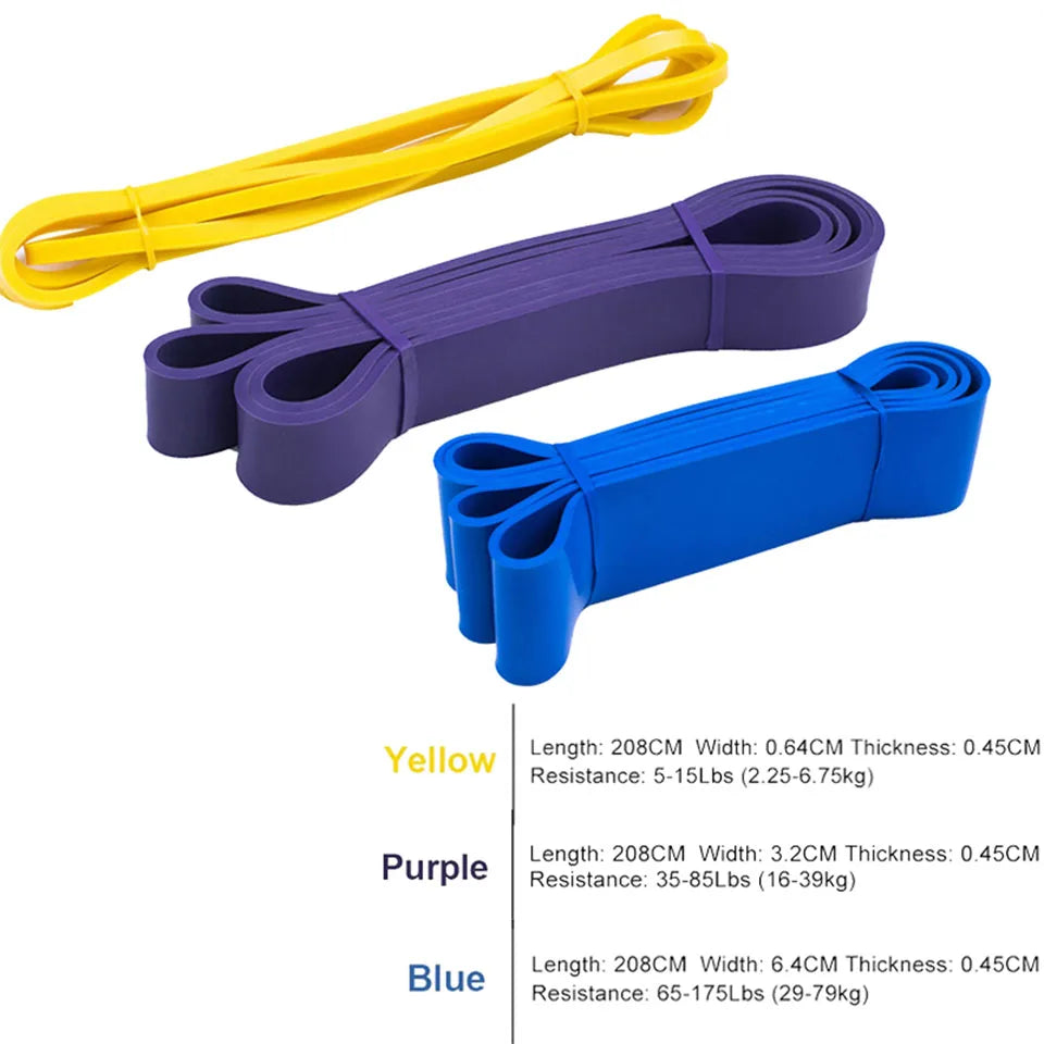 Unisex Fitness 208cm Rubber Resistance Yoga Band Pilates