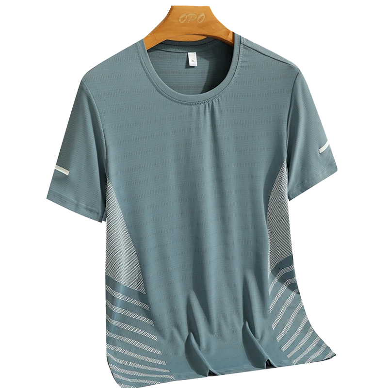 Running T-shirt Men Summer Ice Silk Thin Top