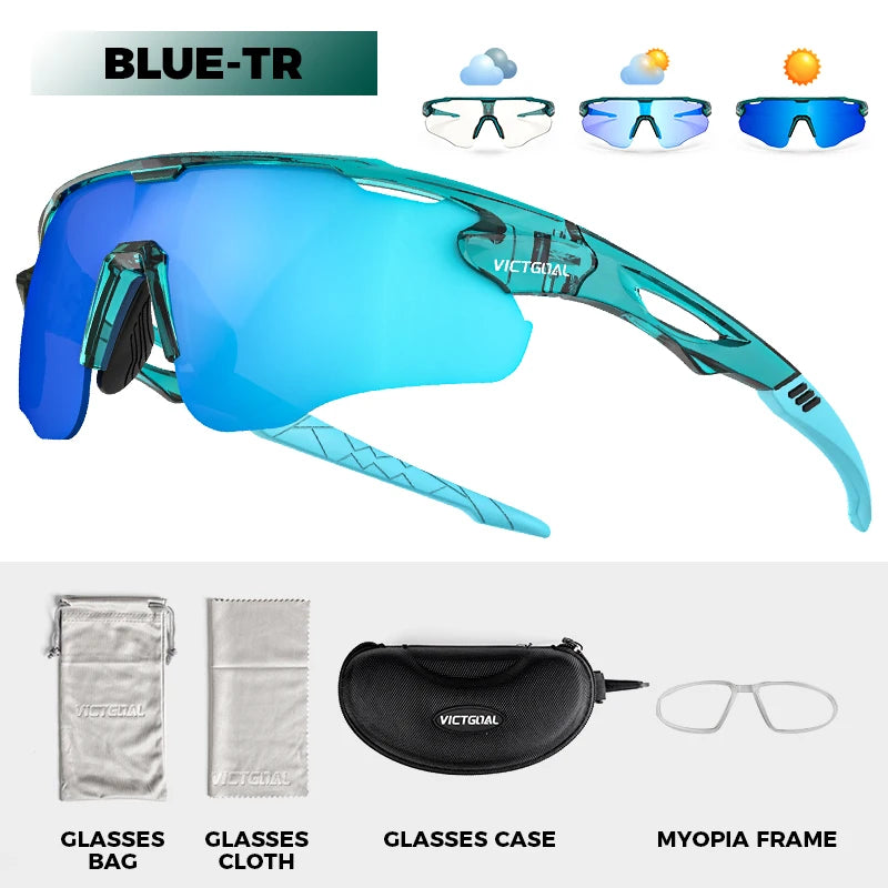 Photochromic Glasses Men Women Outdoor Cycling Sports UV400 Protection Bicycle Eyewear MTB Mountain Road Bike Eyeglass - GilloServ