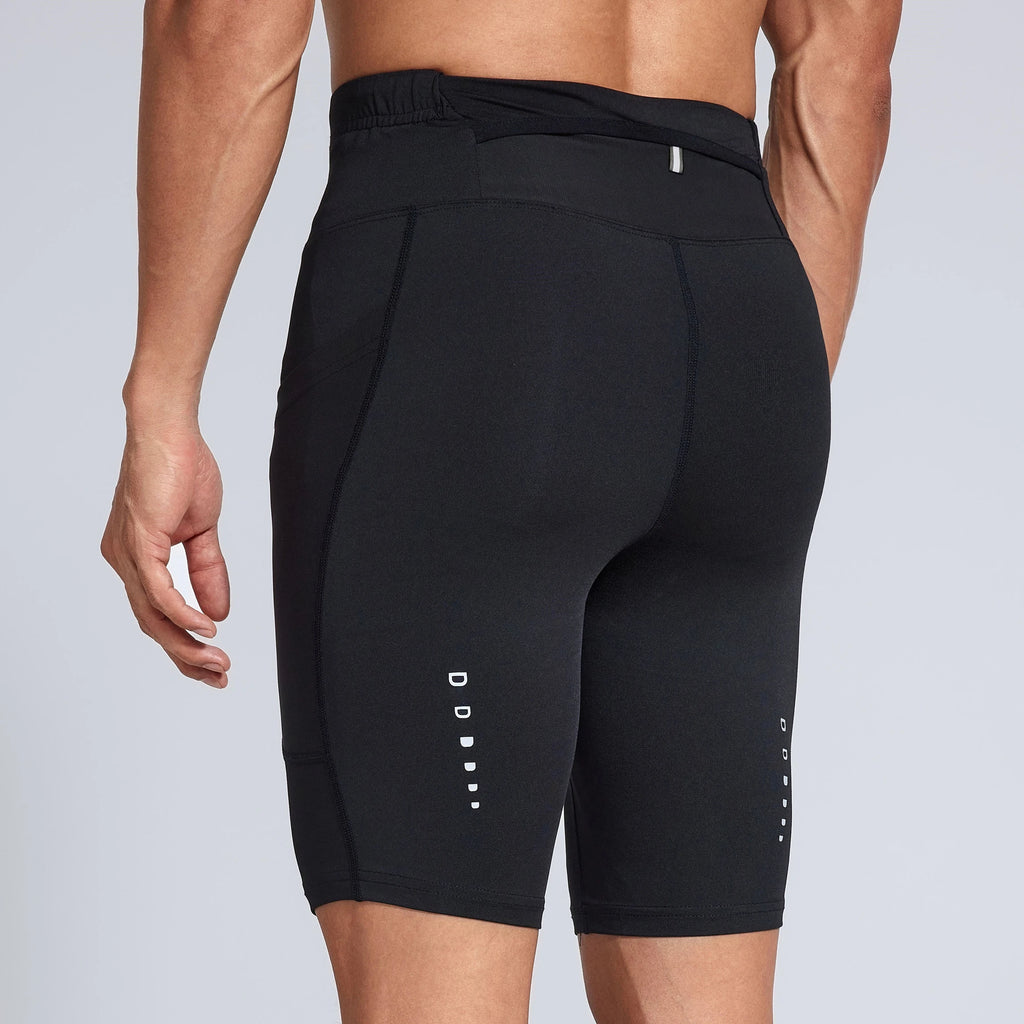 Men Women Yoga Running Shorts Pockets Outdoor Sports Half Pants Tights Exercise Fitness Gym Cycling Shorts Leggings Quick Drying - GilloServ