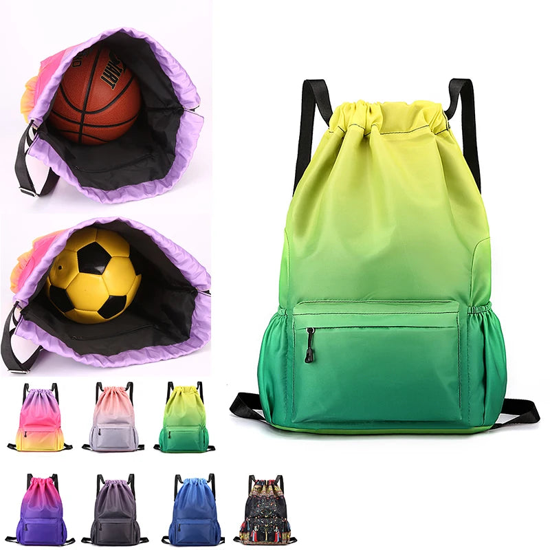 Bundle Pocket Backpack Waterproof Nylon Swimming/Basketball/Soccer/Volleyball/Bag - GilloServ