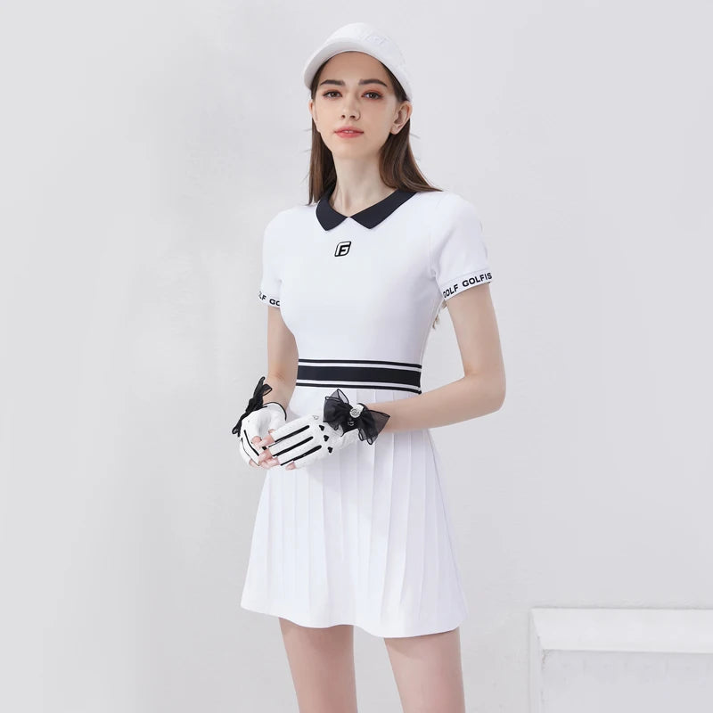 New Style Golf Knitted Dress with Lapel Slim Fit Casual Sportswear - GilloServ