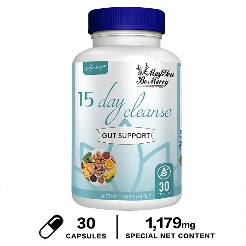 Gut and Colon Cleanse & Detox for Weight Loss-15 Day Quick Cleanser - Capsules Supplement to Flush Toxins&Boost Energy for Adult - GilloServ
