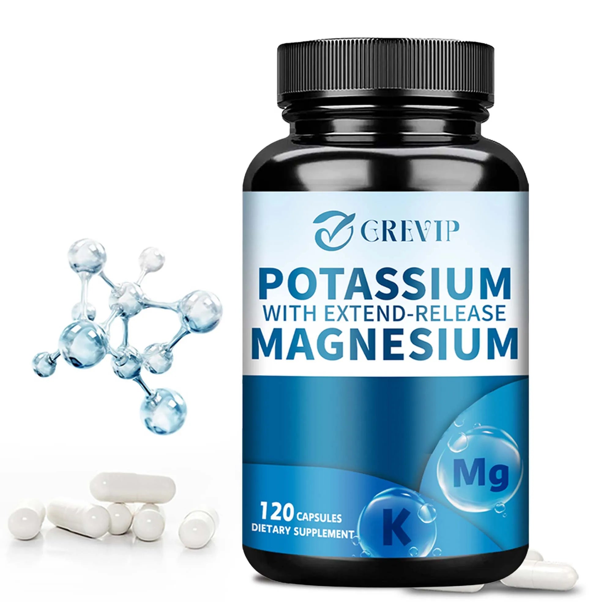 Potassium Magnesium - Support Bone Health, Muscle Spasms, Improve Sleep Quality - GilloServ