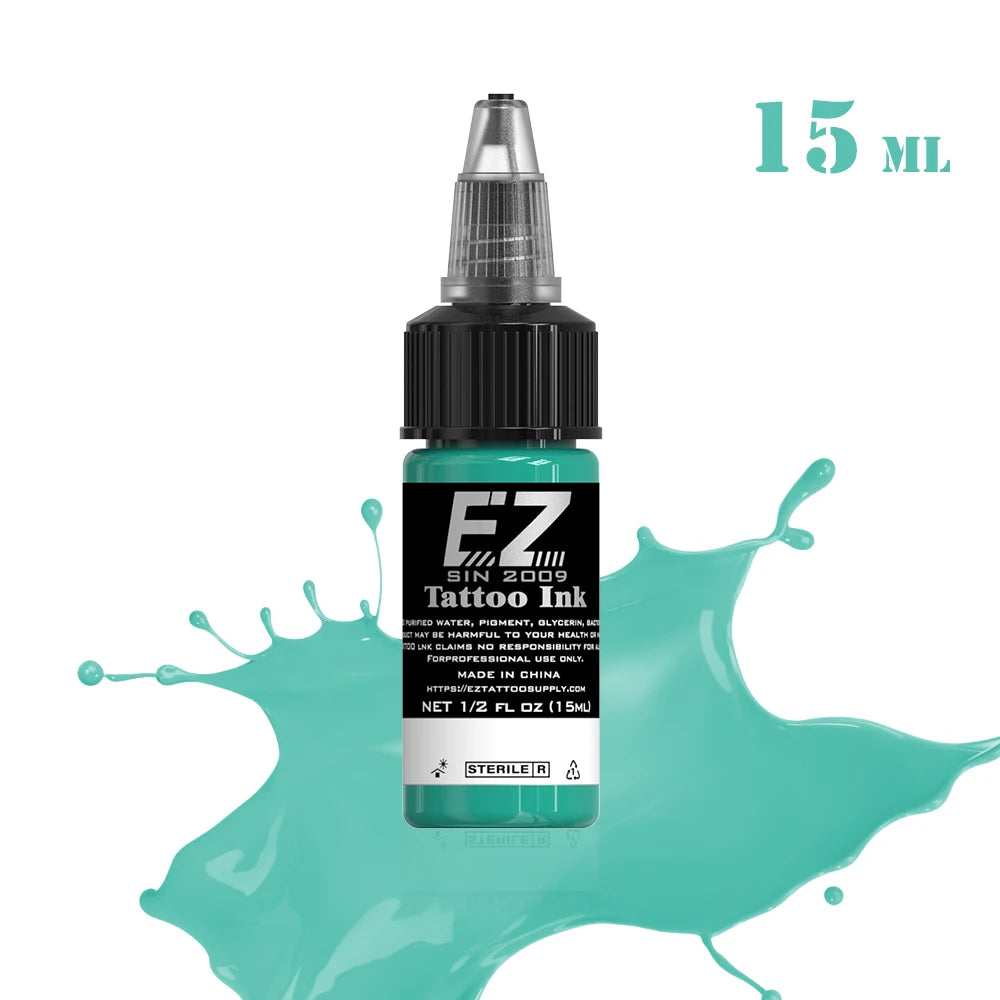 EZ Best Tattoo INK 25 Colors  1/2 oz 15ml/Bottle 3D Makeup Beauty Skin - GilloServ
