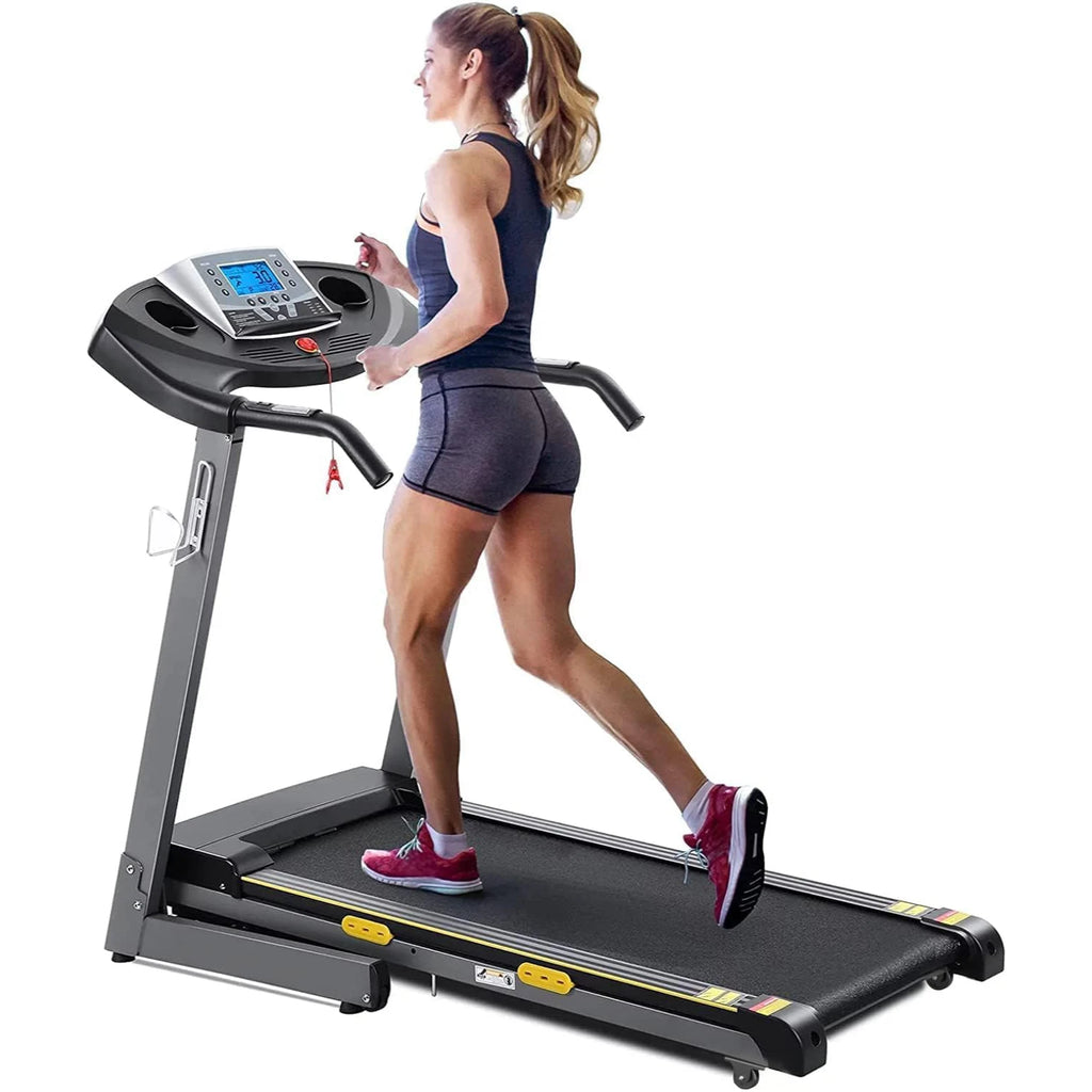 Treadmill with Auto Incline Folding Electric Running Machine 17'' Electric Treadmills 2.5HP/8.5MPH with 15 Training Programs - GilloServ