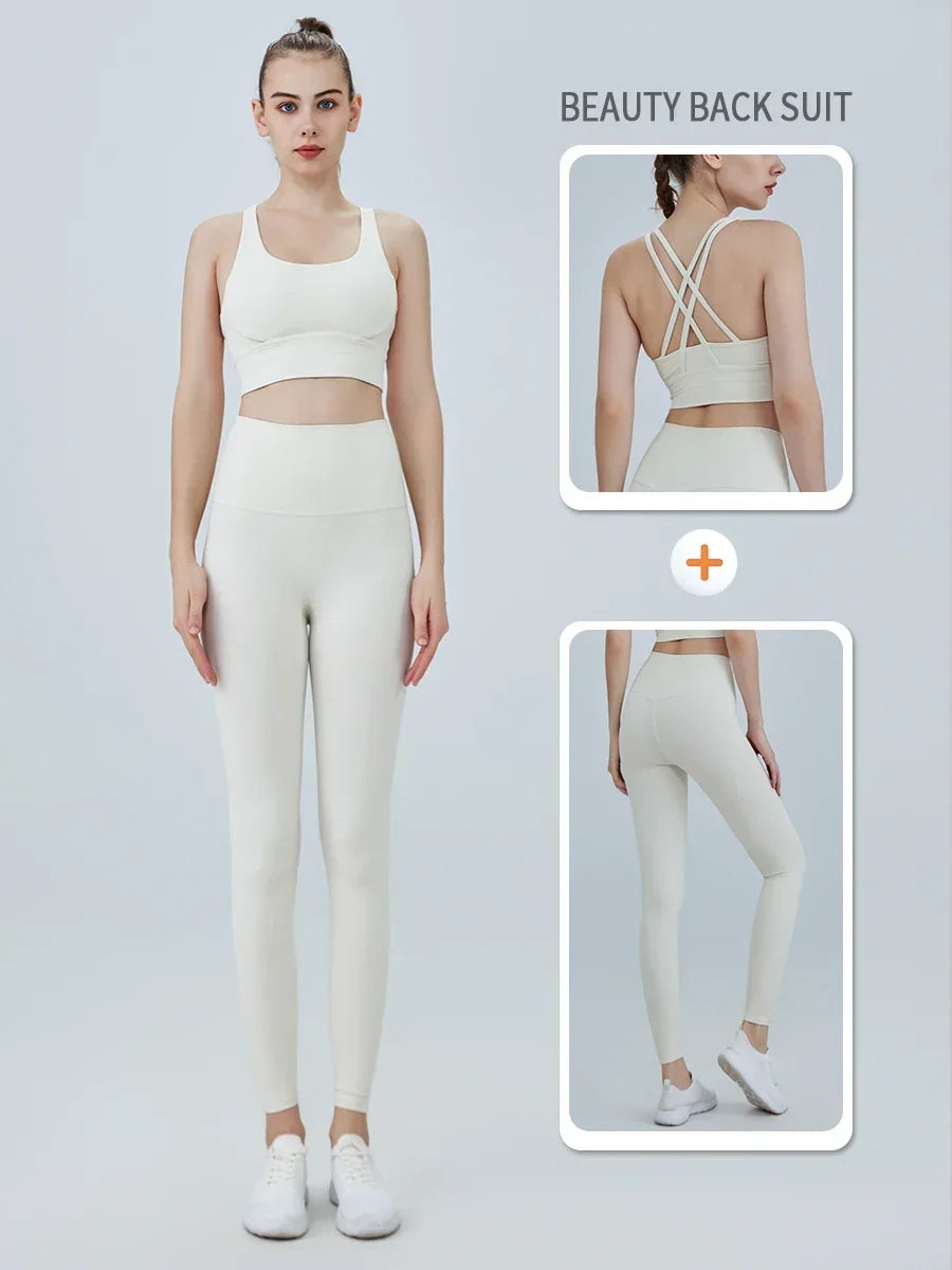 Yoga Clothes Women's Tracksuit Athletic Wear Pilates Fitness Suit - GilloServ