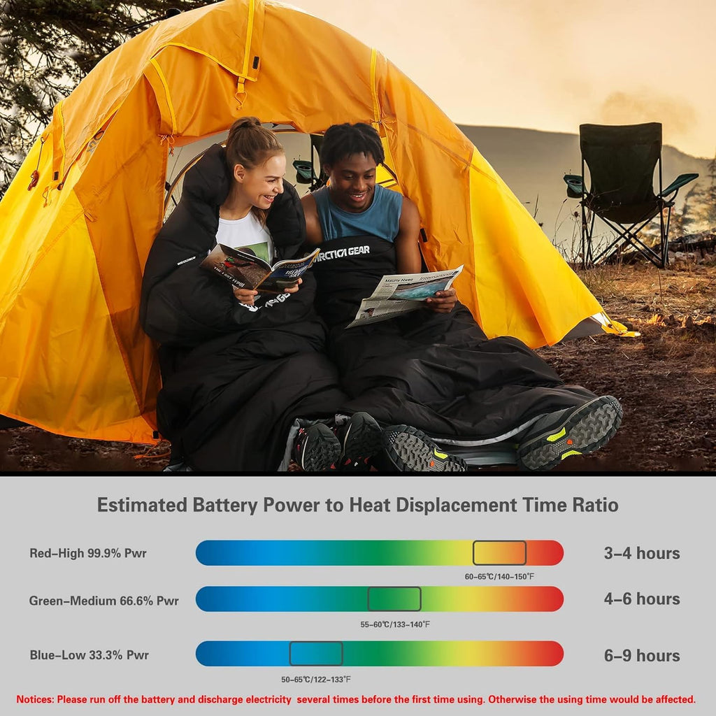 Heated Sleeping Bag Cold Weather Sleeping Bag for Hiking & Camping - GilloServ