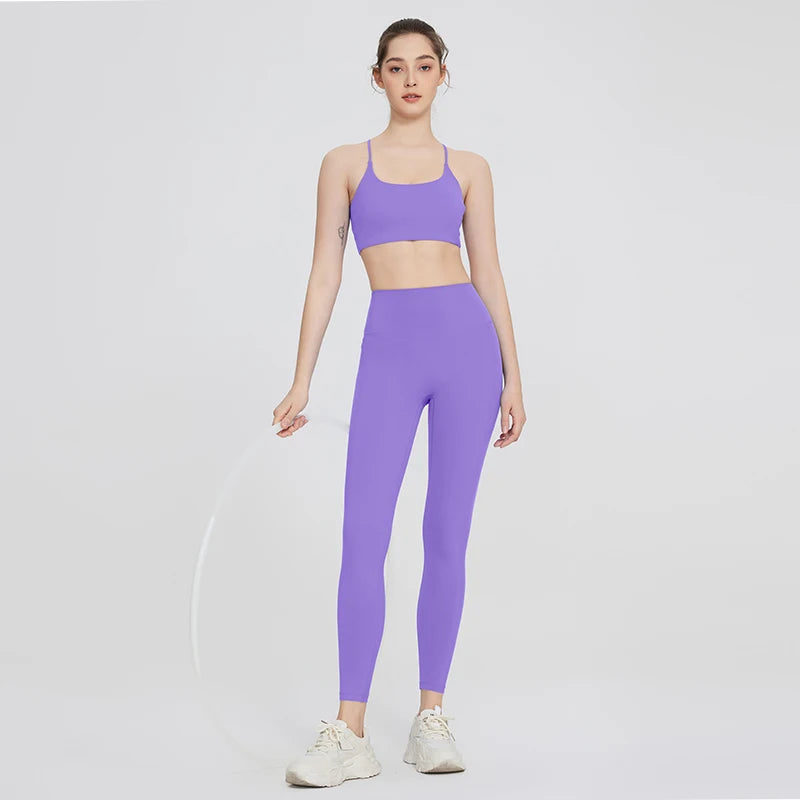 BEST QUALITY 2 Pieces Yoga Sets Gym Sports Set Fitness Suits - GilloServ