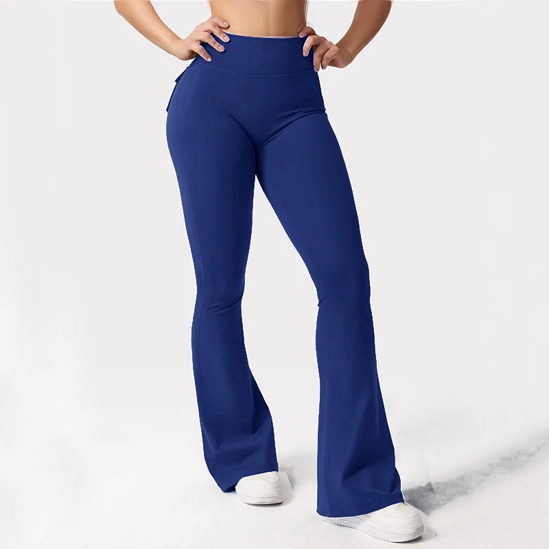 Best Yoga Pants Womens High Waist Hip Lifting Wide Leg Pants - GilloServ