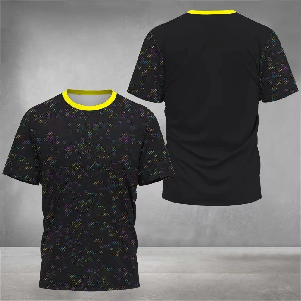 Mens T Shirt Print Summer Tennis Jersey Unisex Sports - GilloServ