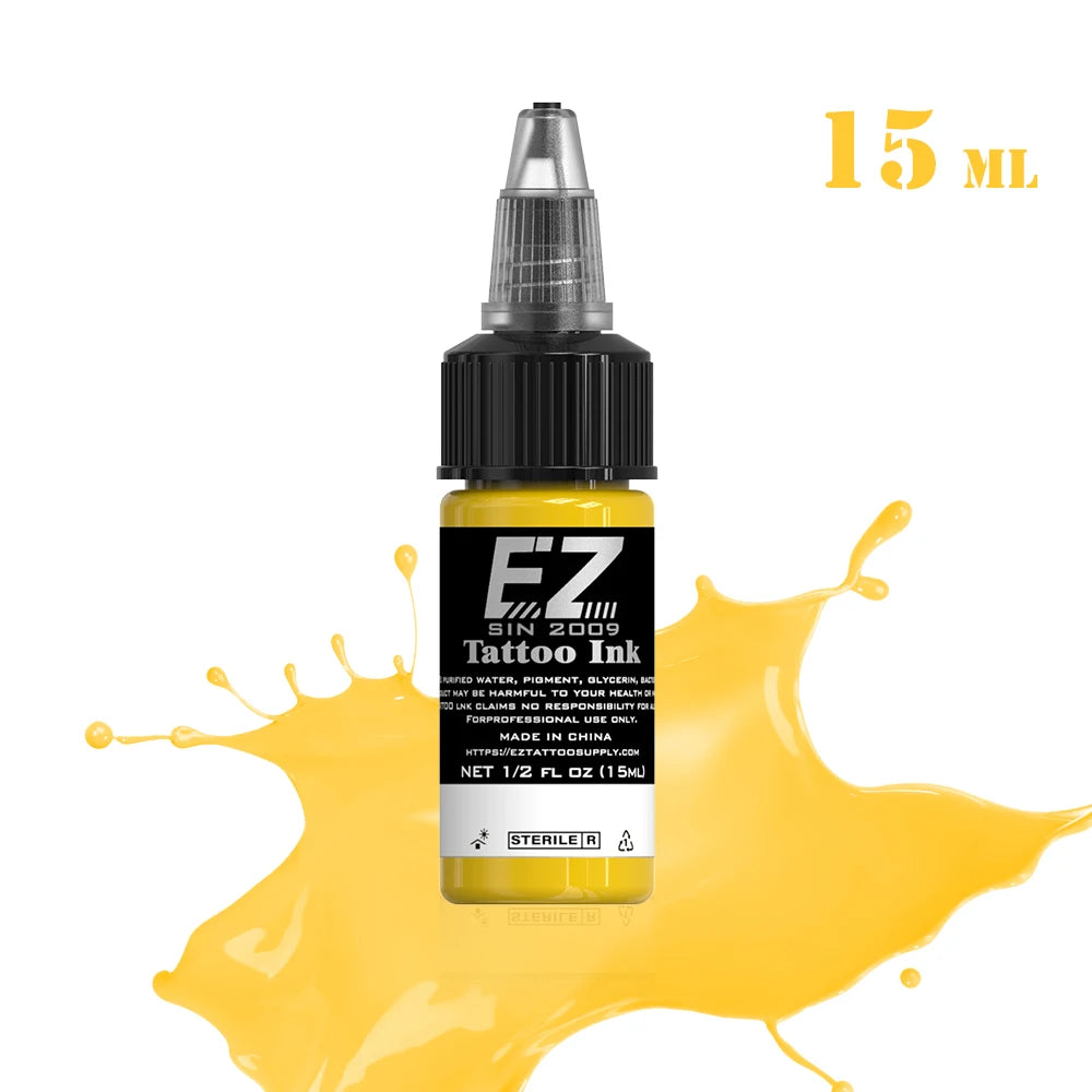 EZ Best Tattoo INK 25 Colors  1/2 oz 15ml/Bottle 3D Makeup Beauty Skin - GilloServ