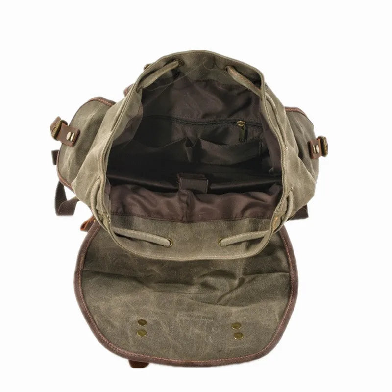 Vintage Canvas Backpacks for Men Laptop Daypacks Waterproof Rucksacks - GilloServ