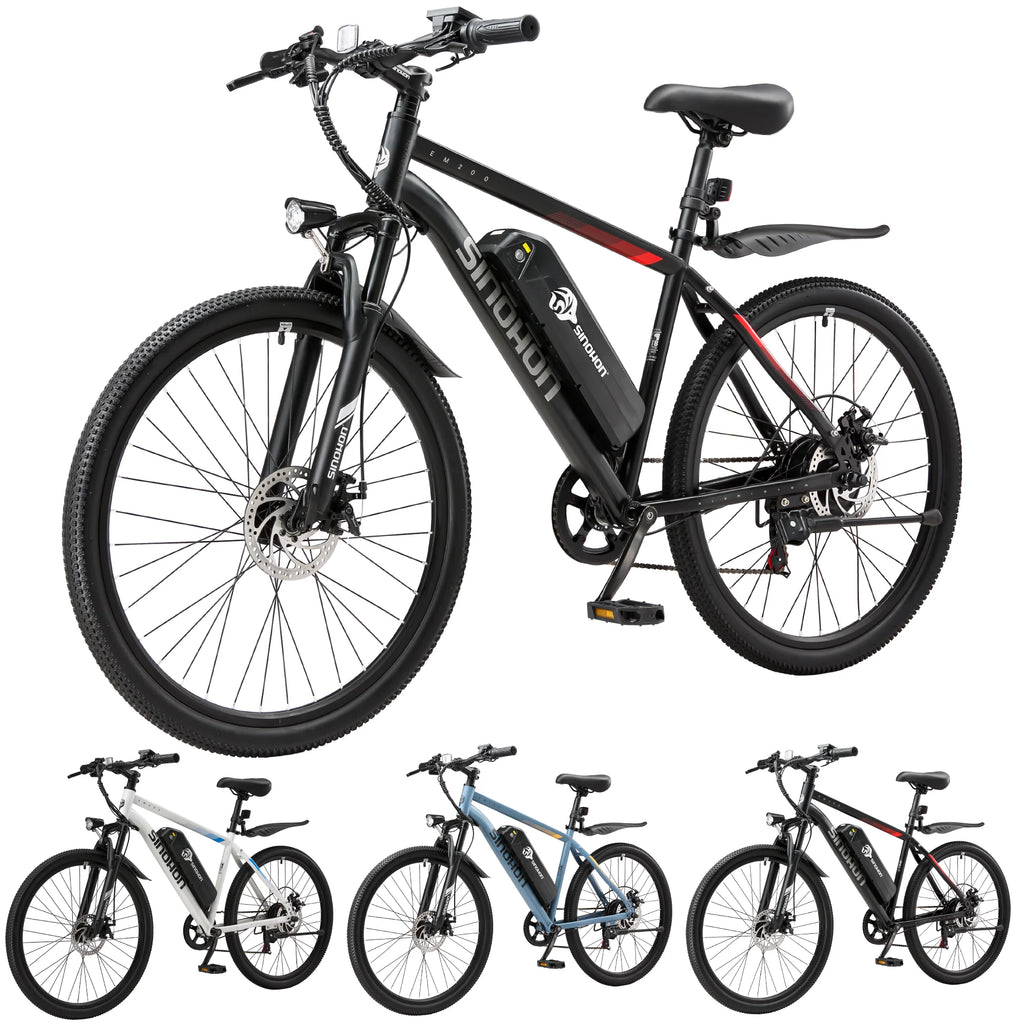 Mountain E- Bike Adults 500W Peak Motor 26'' Tires Front Suspension Electric Bicycle - GilloServ