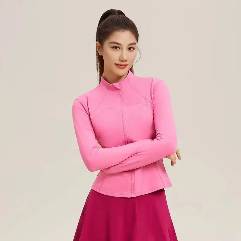 Jackets For Fit Coat Zippers Casual Wear Long Sleeve///Tight Clothing Slimming Yoga - GilloServ