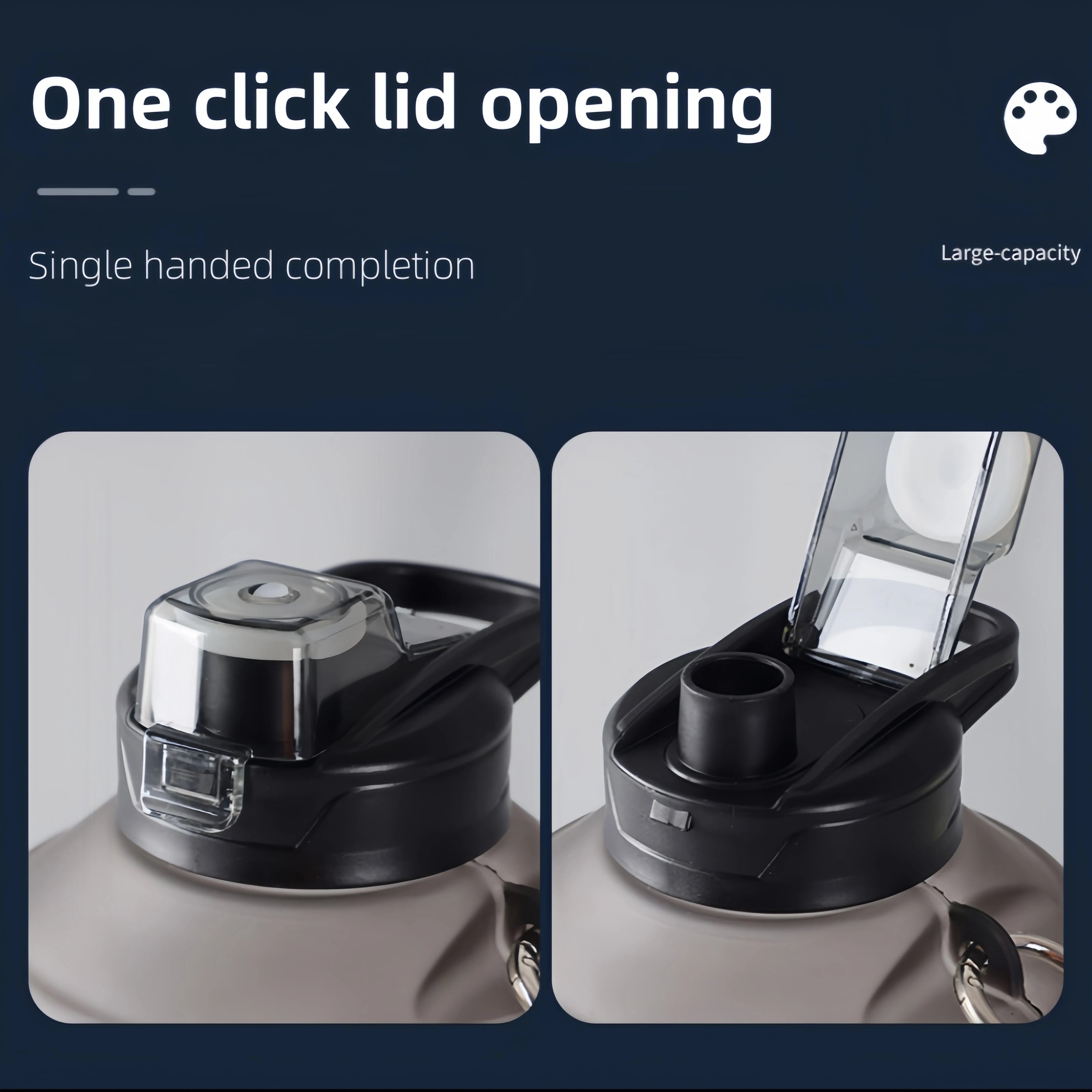 1500ml//2300ml Large Capacity Fitness Portable Scale Gradient Kettle - GilloServ