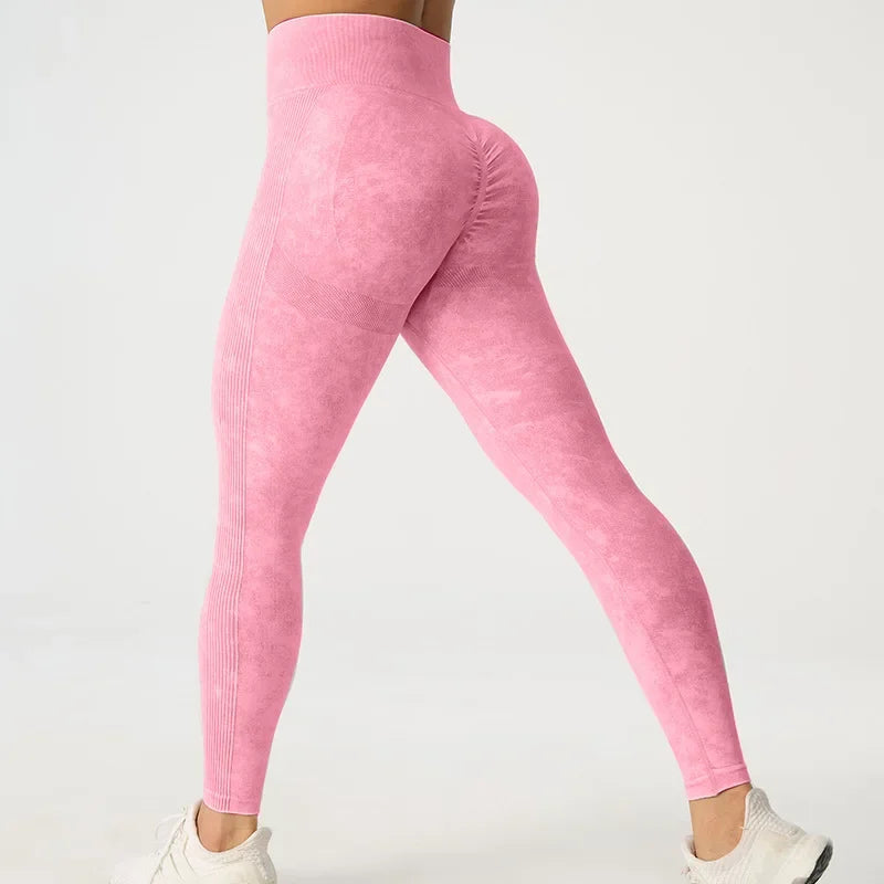 High Waisted Frosted Yoga Pants External Wear Hip Lifting Training Fitness Pants - GilloServ