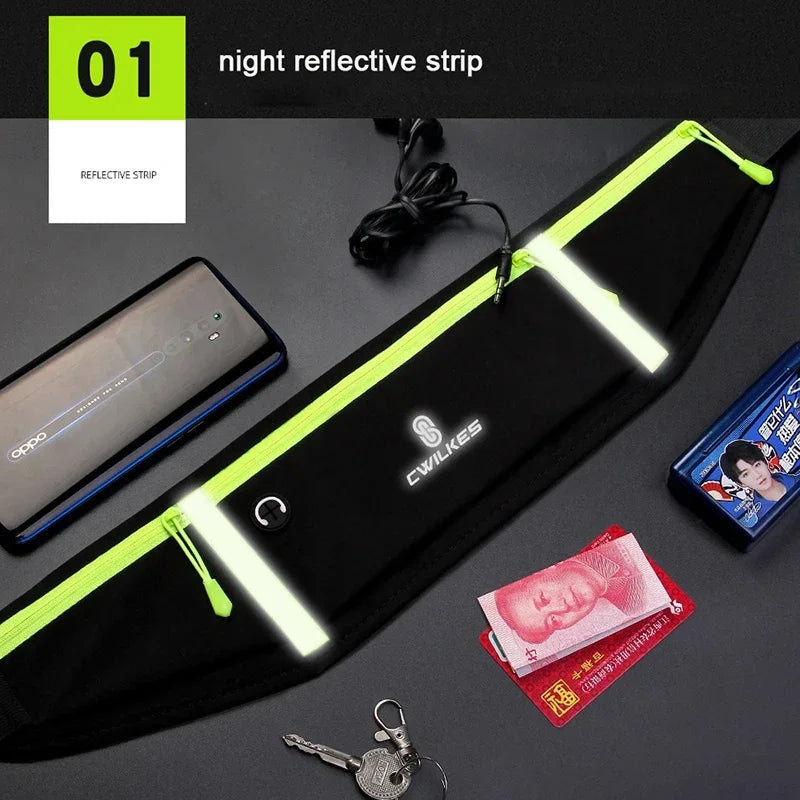CWIKLES Sports Fanny Pack Women Running Belt Waist Bag Men Waterproof Gym Phone Pouch Banana Bags Run Accessories - GilloServ