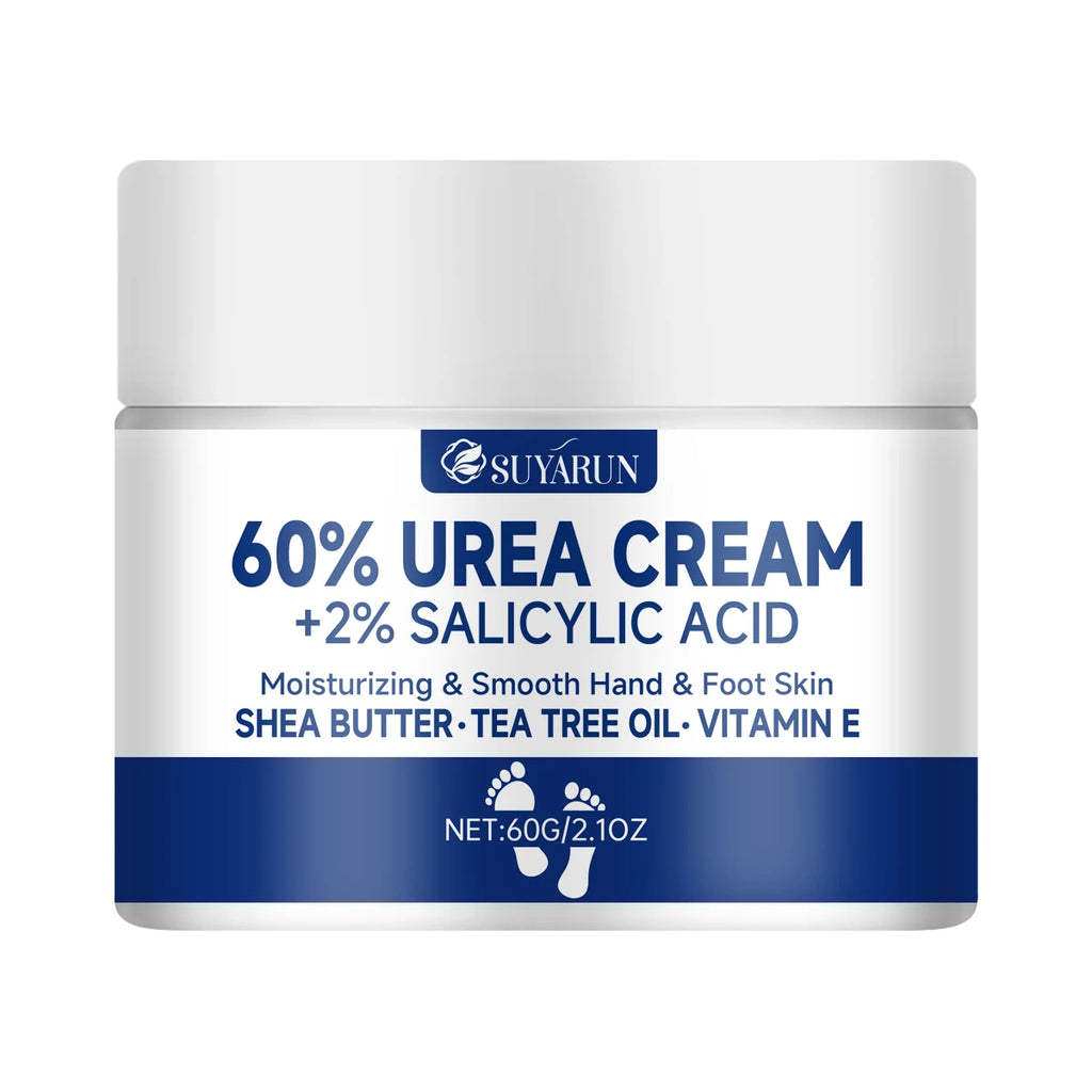 60% Urea Foot Cream for Cracked Heels & Dry Skin - Intensive Moisturizing Treatment, Callus Remover, Diabetic Foot Care. - GilloServ