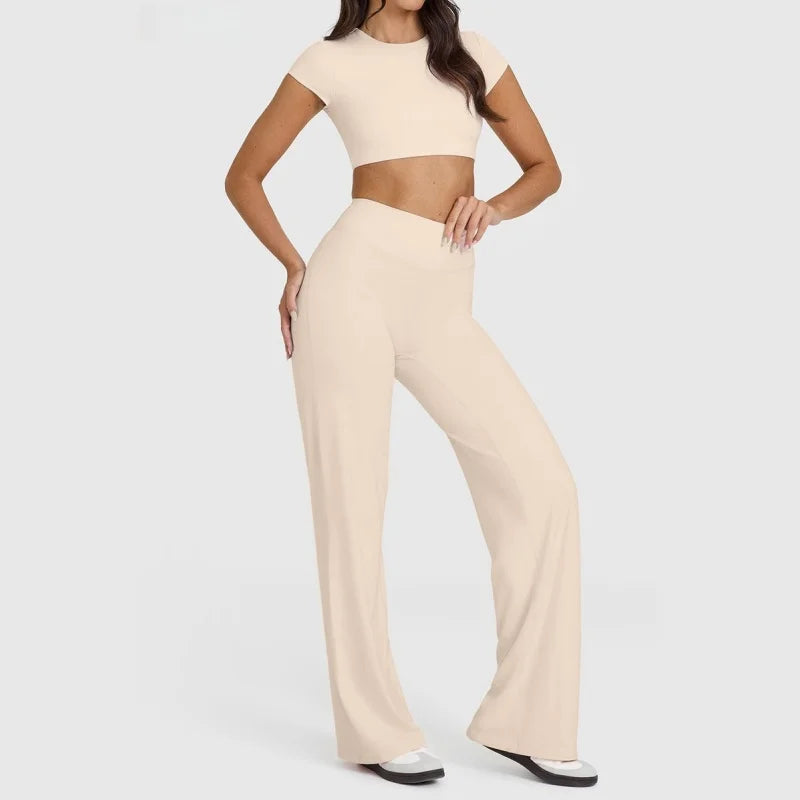 Sports Straight-Leg Pant for Women Mid-Waist Yoga GYM Wear - GilloServ