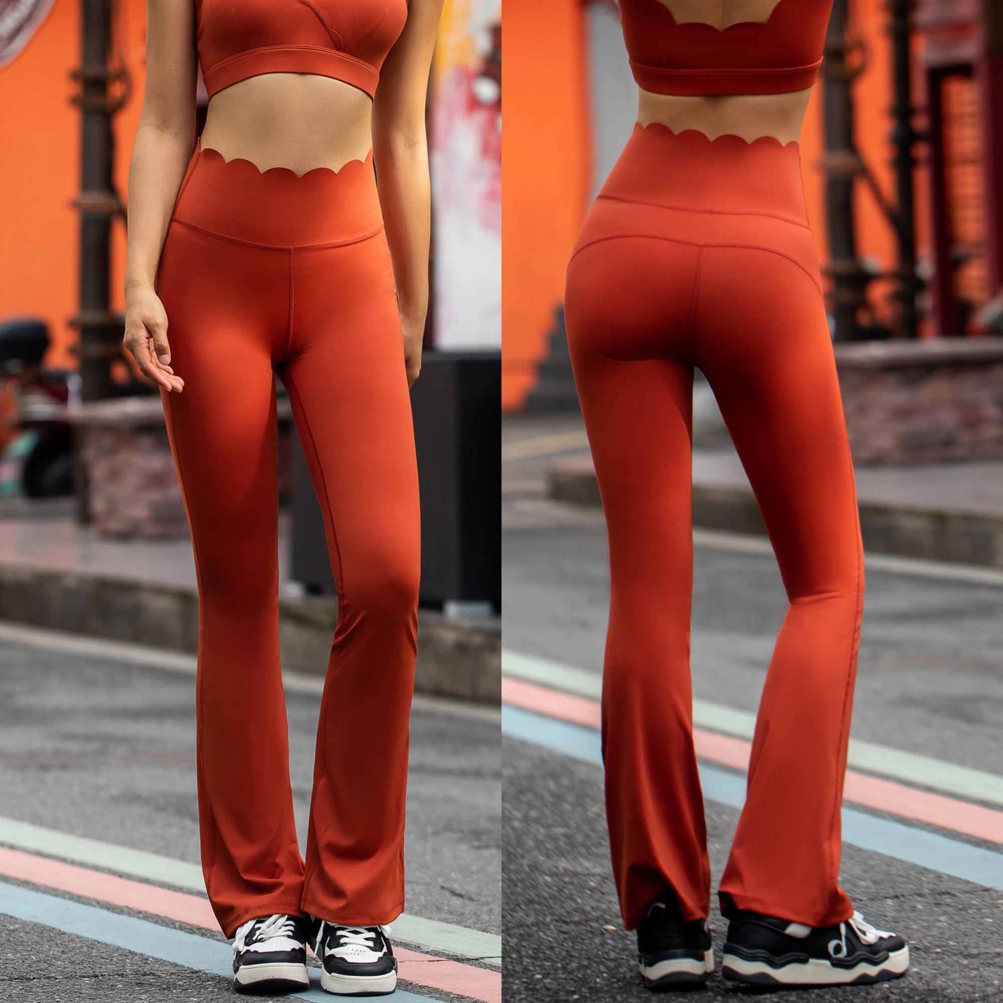 Sports Yoga Flared Pants Women New Gym Leggings High Waist - GilloServ