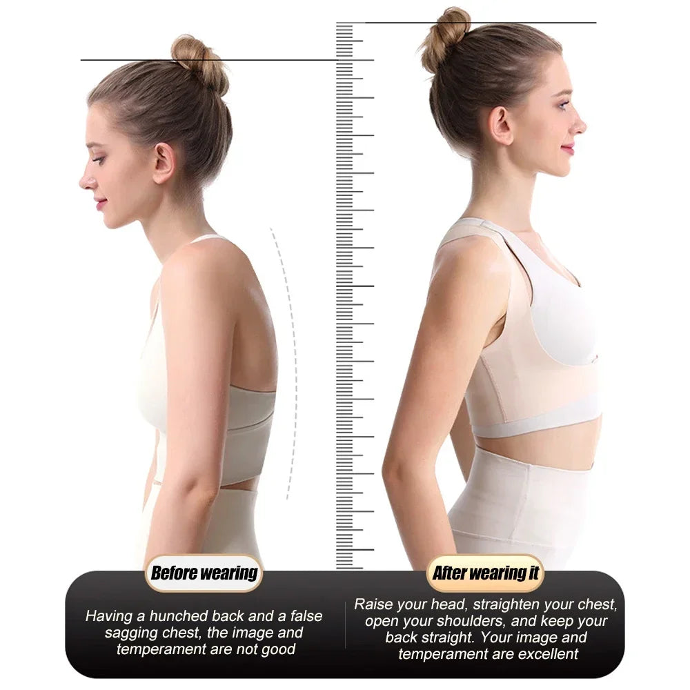 Adjustable Women Breast Back Support Belt Chest Holder Support Posture - GilloServ