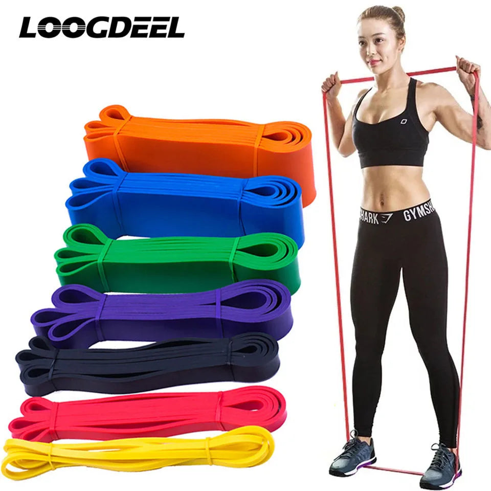Unisex Fitness 208cm Rubber Resistance Yoga Band Pilates