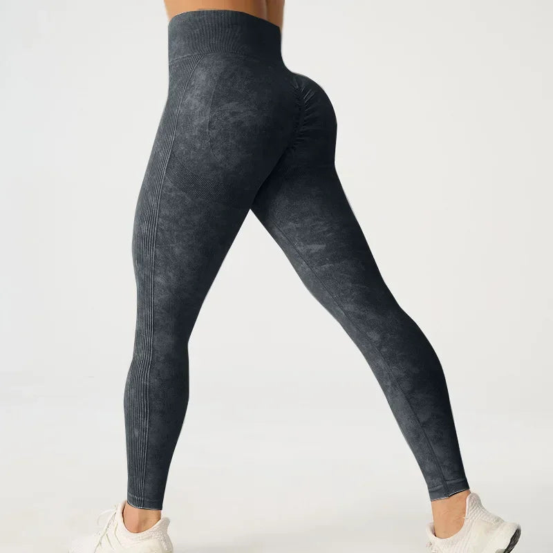 High Waisted Frosted Yoga Pants External Wear Hip Lifting Training Fitness Pants - GilloServ