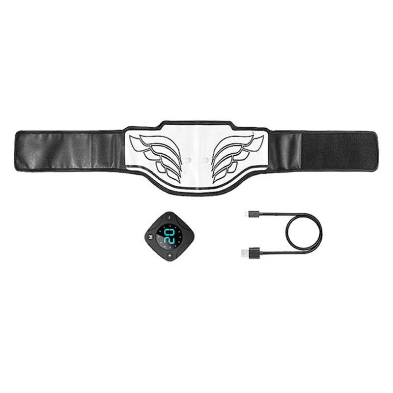 Smart EMS Ab Belt, Core Trainer with Fat Burn Tracking, Gel-Free Waist Trimmer for Gym/Home, Men & Women Weight Loss Solution - GilloServ