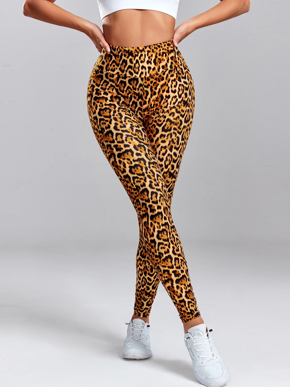 Leopard Print Leggings Women's High Waisted Yoga Pants - GilloServ