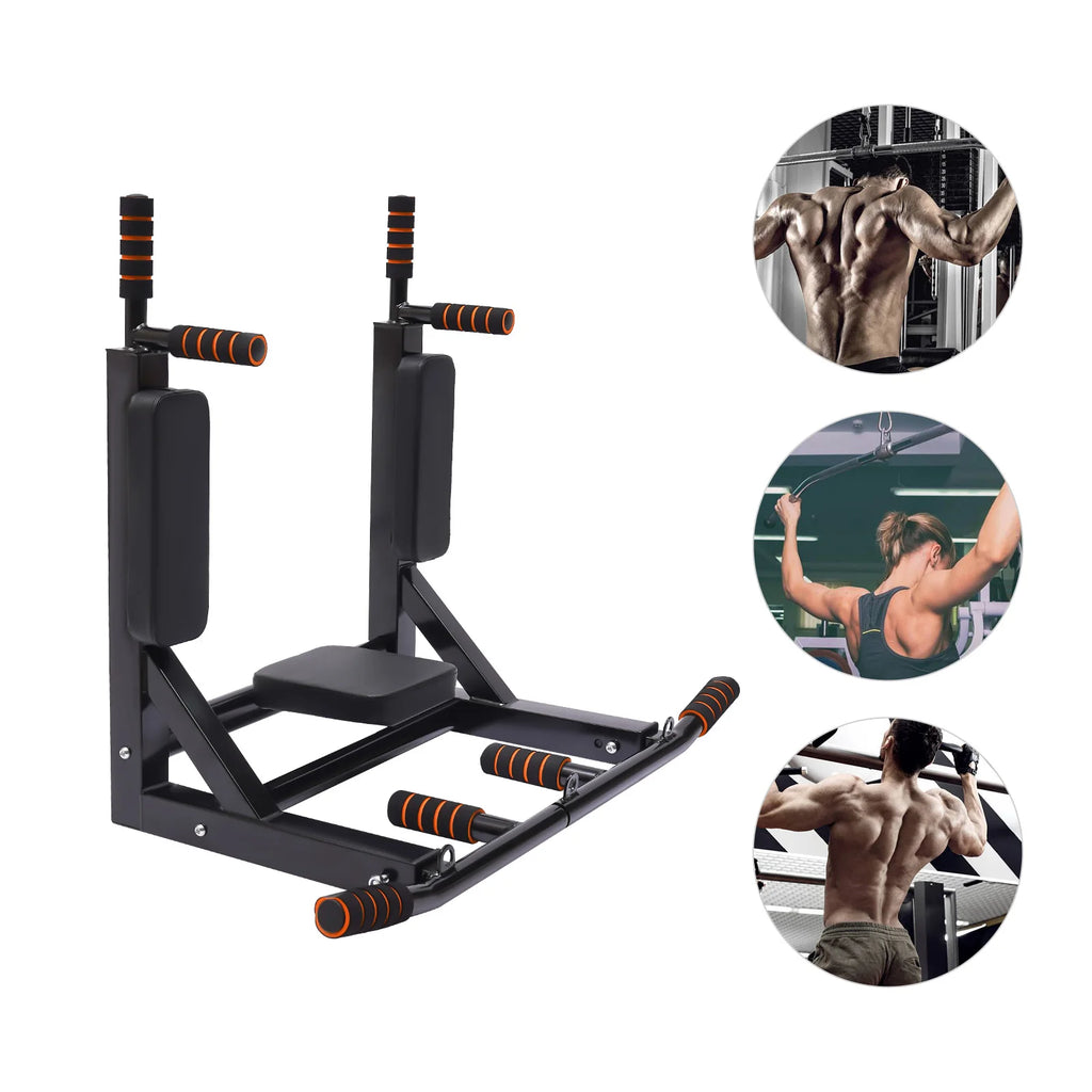Multifunctional Wall Mounted Pull Up Bar-Chin Up & Dip Station - GilloServ