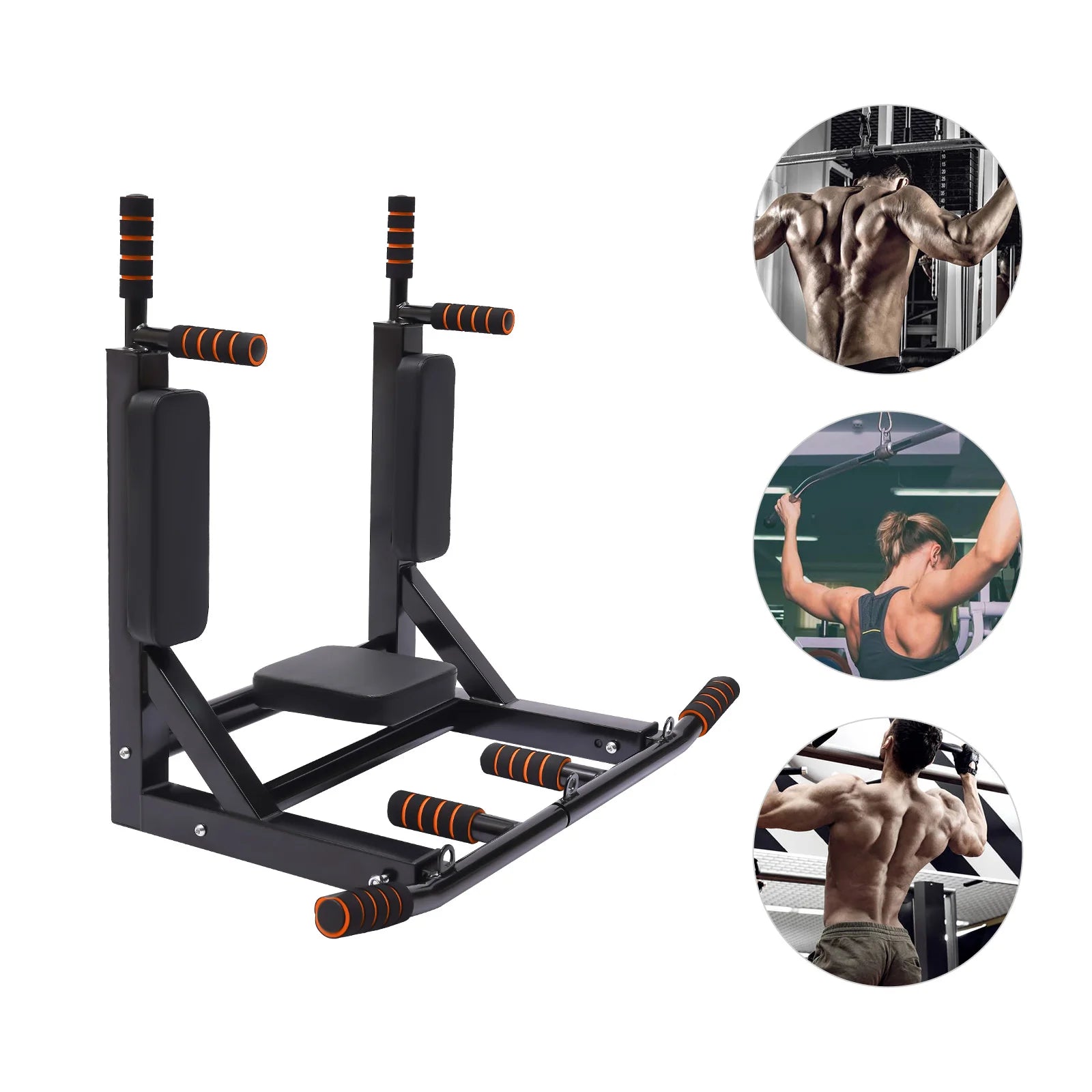 Multifunctional Wall Mounted Pull Up Bar-Chin Up & Dip Station - GilloServ