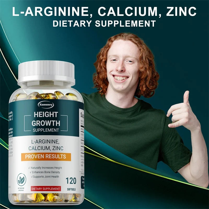 Height Growth Supplements - Supports Bone and Joint Health, Natural Height Growth, Promotes Absorption, and Boosts Immunity - GilloServ