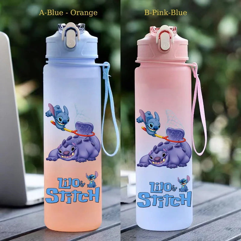 750ML Stitch Straw Water Bottle Eco-Friendly Plastic Water Cup - GilloServ