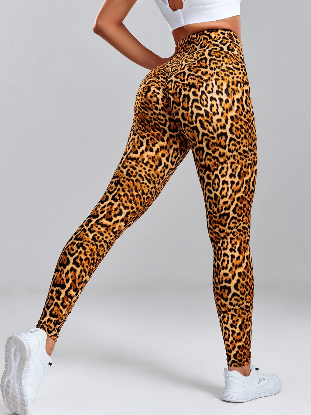 Leopard Print Leggings Women's High Waisted Yoga Pants - GilloServ