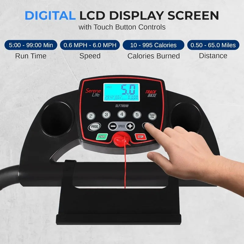 Electric Folding Treadmill Exercise Machine  Smart Compact Digital Fitness Treadmill - GilloServ