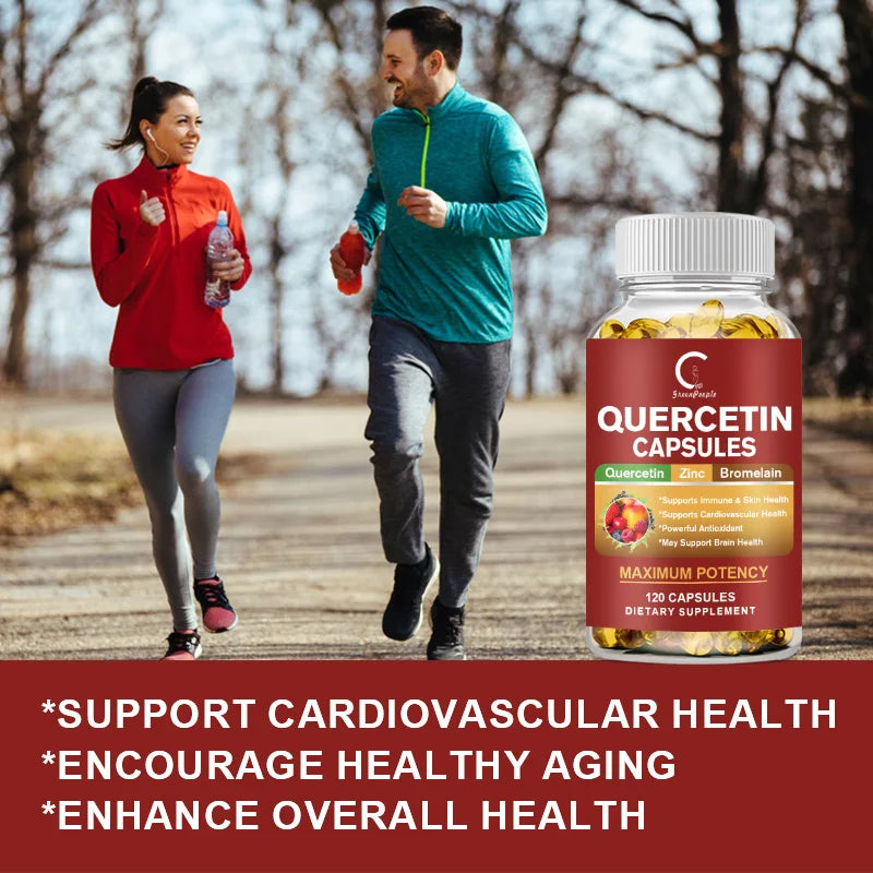 Quercetin Capsules Supplement Quercetin with Bromelain Capsule- Non-GMO - Gluten Free - Supports Overall Health & Well Being - GilloServ
