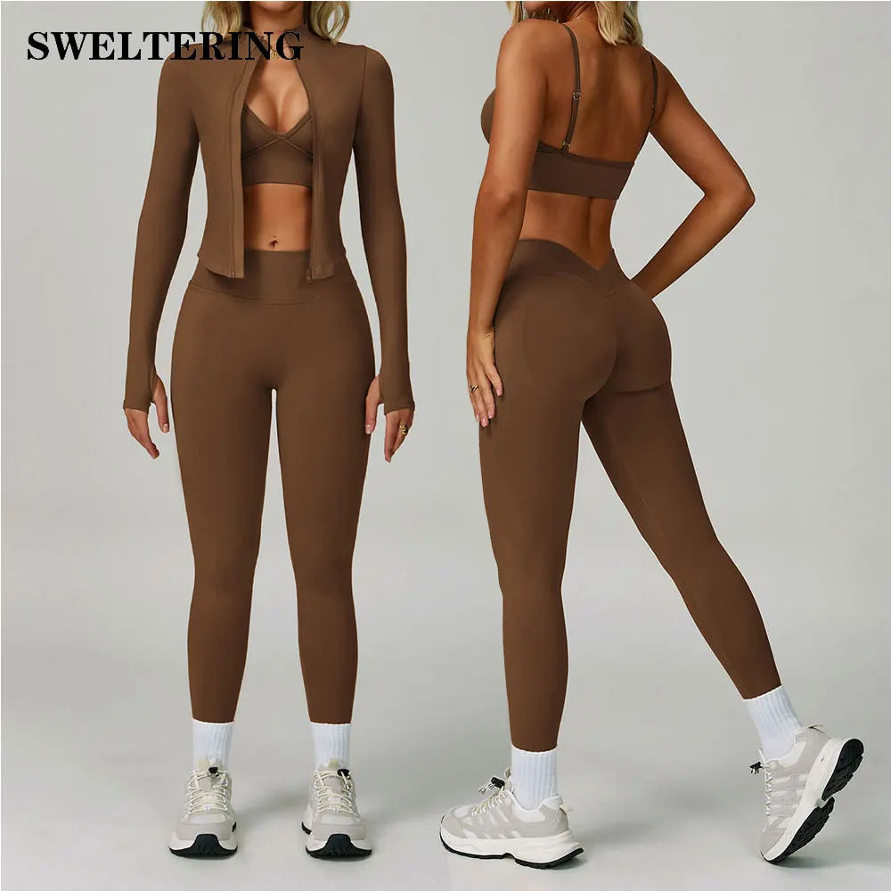 Yoga Gym Clothes Women Tracksuit// Workout //Outfits Fitness Set - GilloServ