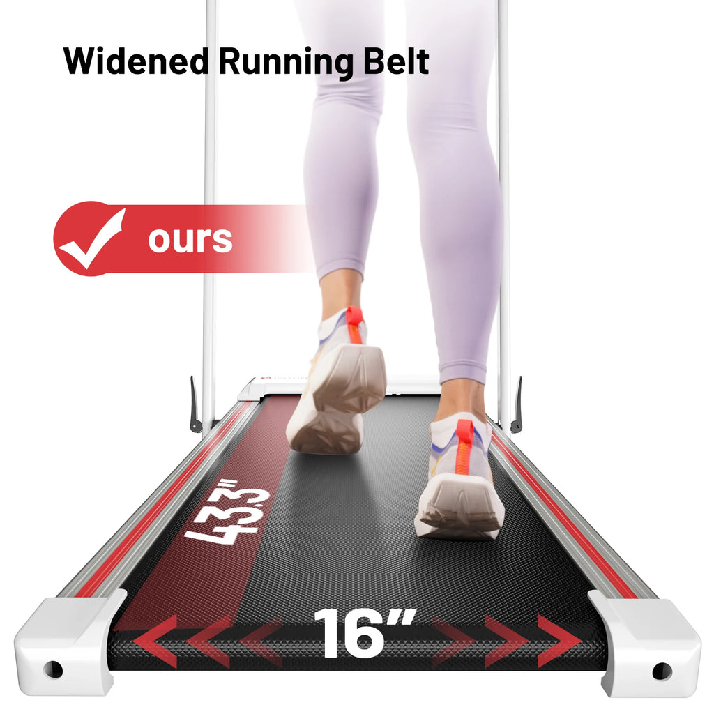 Treadmills for Home Foldable,Folding Walkingpad Treadmill MAX 300lbs APP Remote Control,Running Machine with Safety Handrail - GilloServ