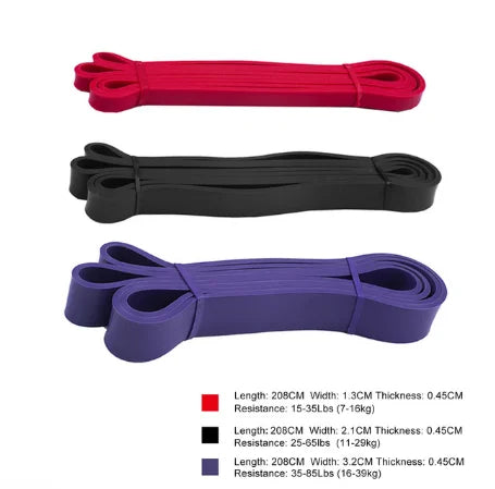 Unisex Fitness 208cm Rubber Resistance Yoga Band Pilates