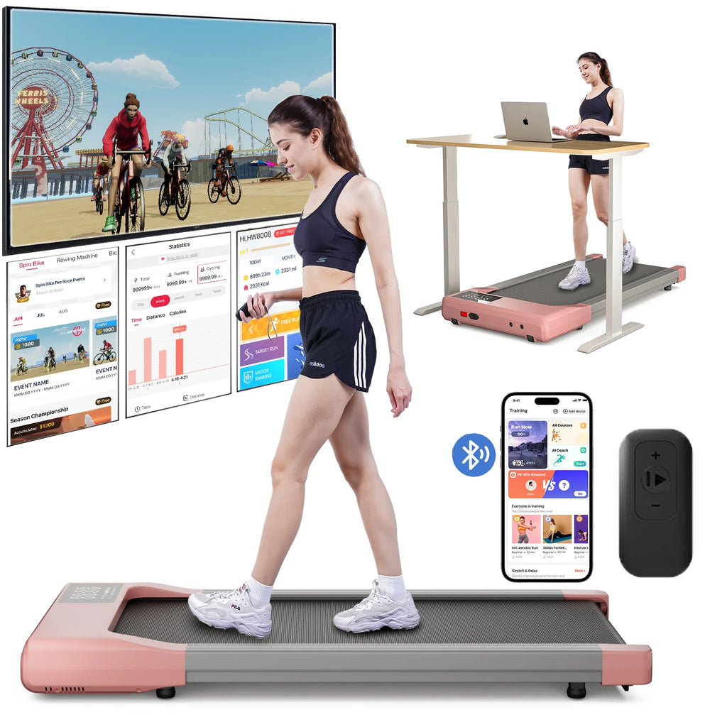 Promoation Walking Treadmill 2.5HP 1-6km/h Speed Anti-Slip Shock Absorption Portable Treadmill for Home Office Exercise Machine - GilloServ