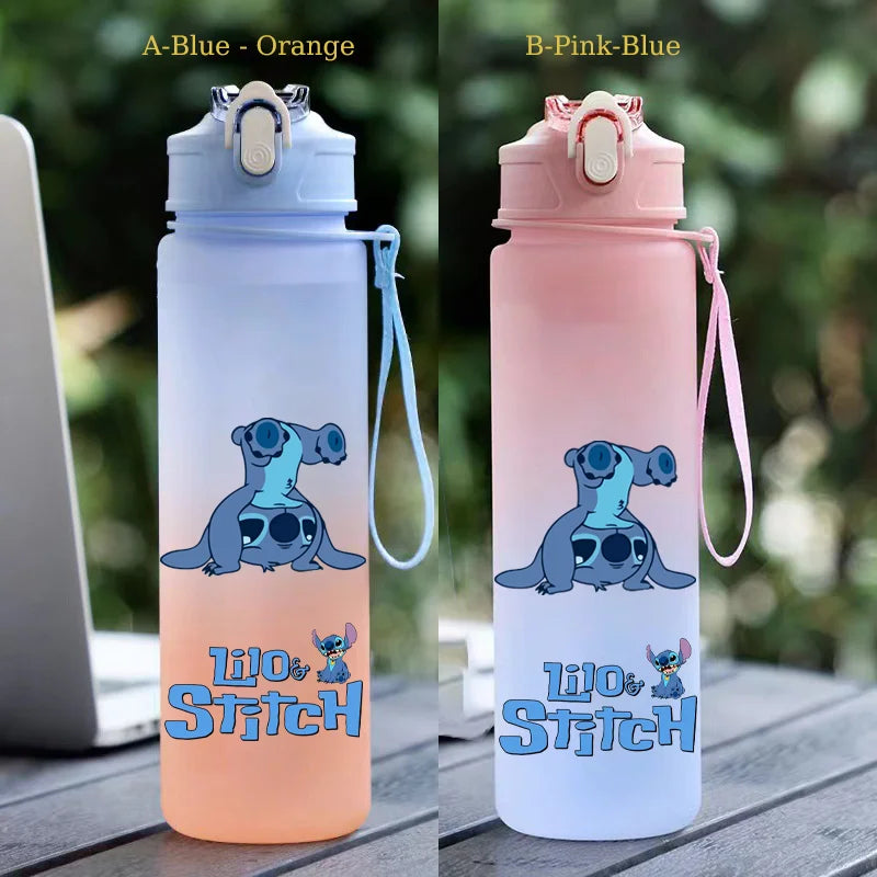 750ML Stitch Straw Water Bottle Eco-Friendly Plastic Water Cup - GilloServ