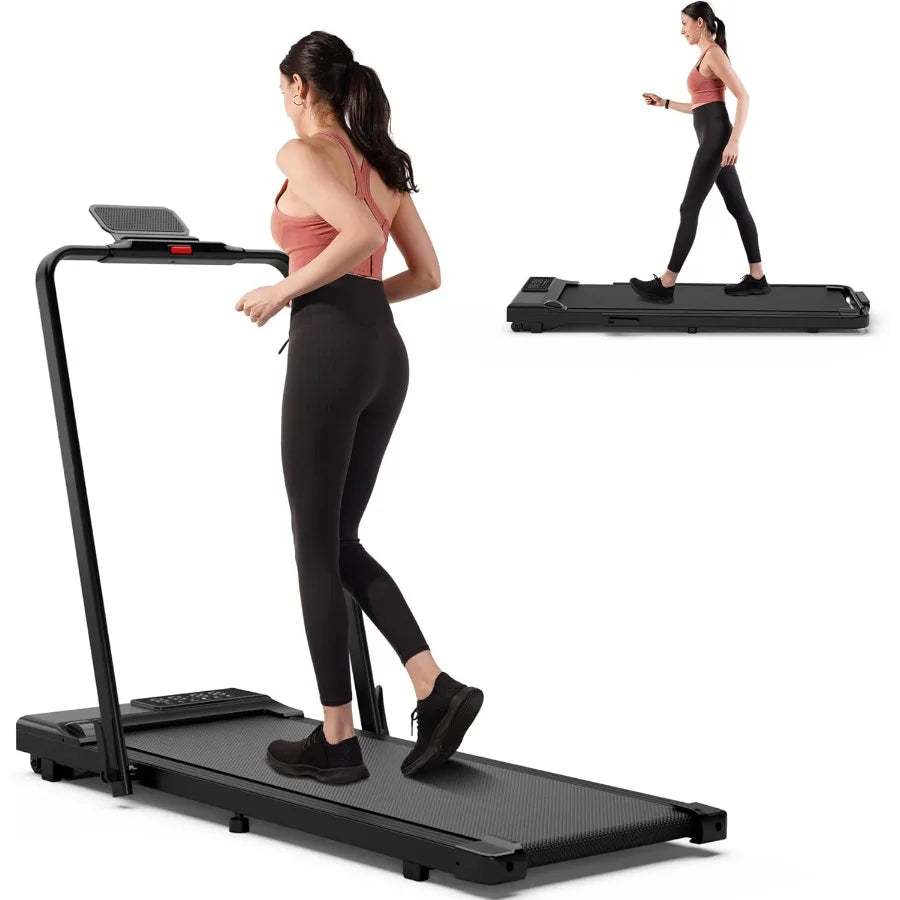 3 in 1 Walking Pad Treadmill 300 Weight Capacity Foldable Treadmill 3.0HP Low Noise Under Desk Treadmills for Home Office with - GilloServ